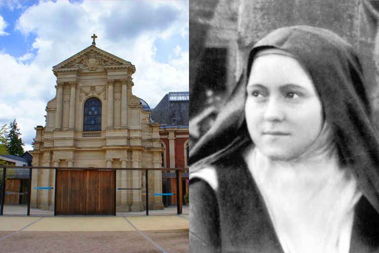 The convent in which Therese lived (Left) and a photo of Therese (Right)