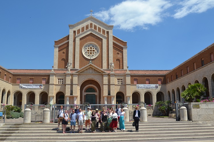 At the Sanctuary Basilica of Maria Goretti, in Nettuno (Photo: WYM)